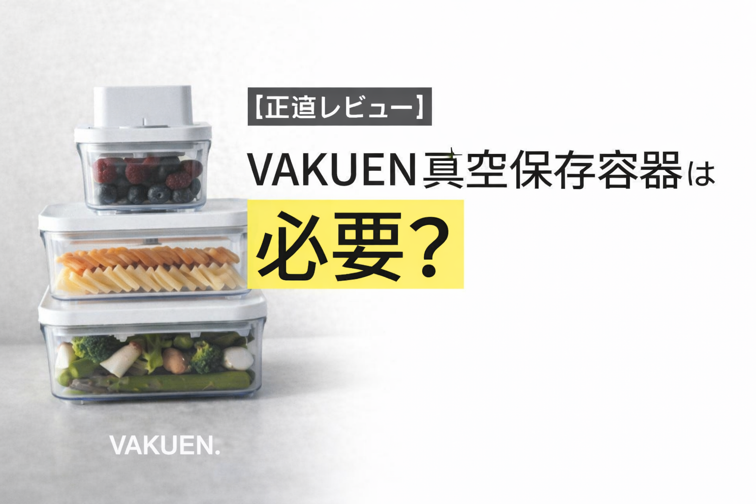 VAKUEN　真空保存容器　必要　レビュー