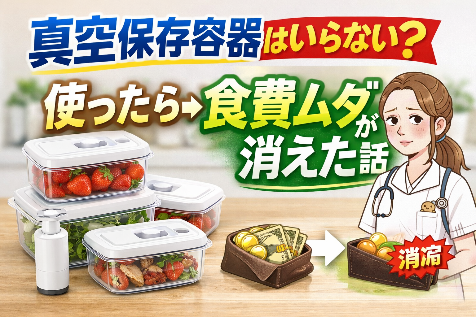 真空保存容器　いらない　食費　節約