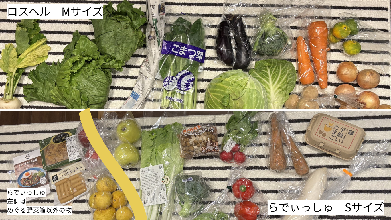 ロスヘル　らでぃっしゅぼーや　比較