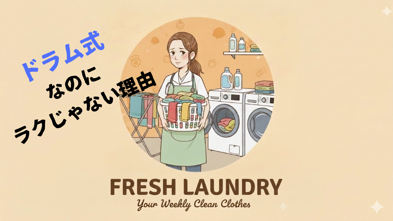 ドラム式洗濯機　ラク　同棲　ランドリーバスケット