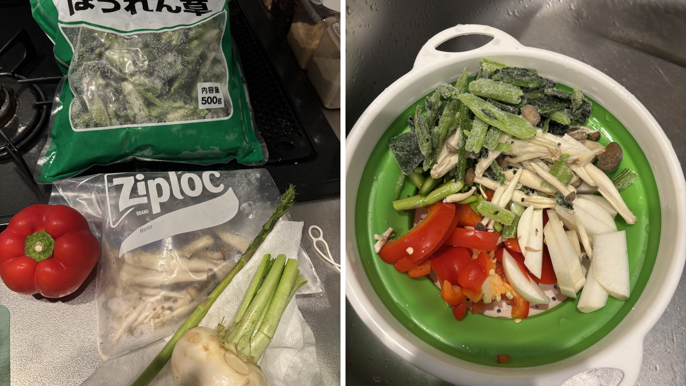 らでぃっしゅぼーや　鶏味噌炒め　野菜