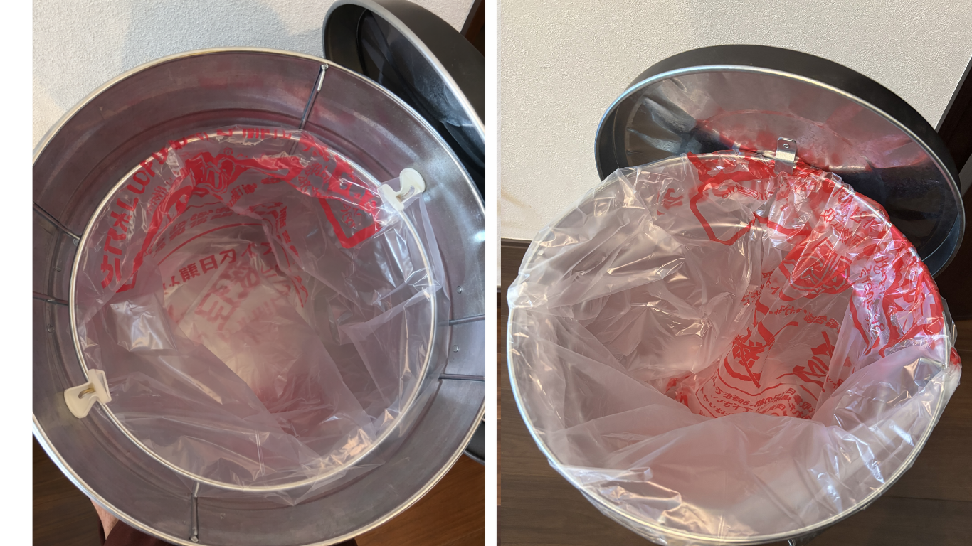 オバケツ ごみ袋 かけ方 落ちる 洗濯ばさみ
