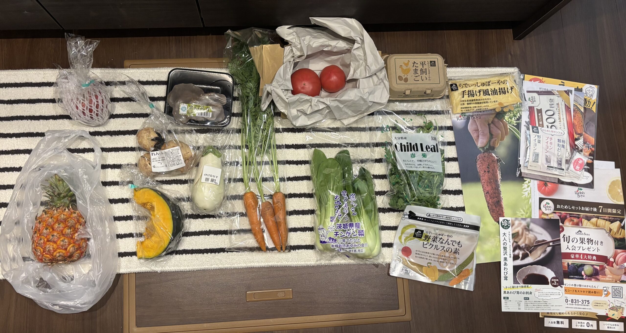 らでぃっしゅぼーや おためし 届いたもの