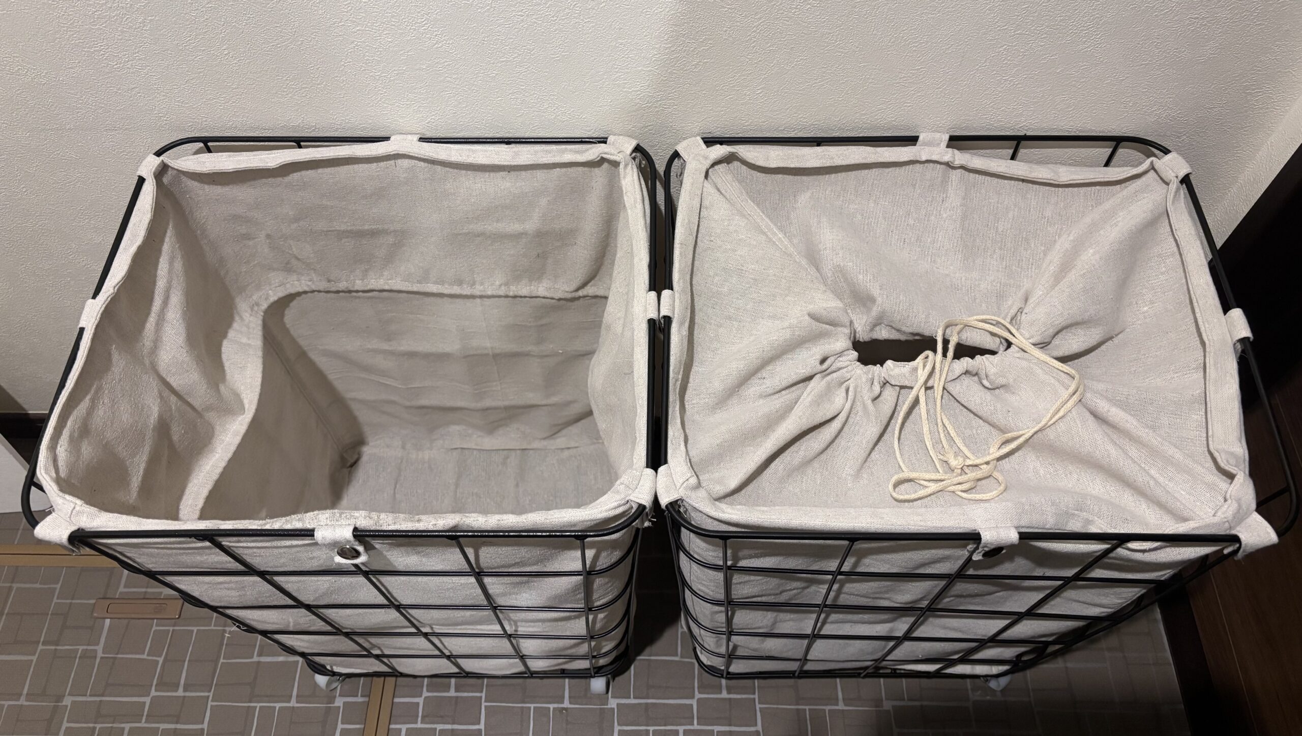 ワイル ランドリーバスケット 隠す