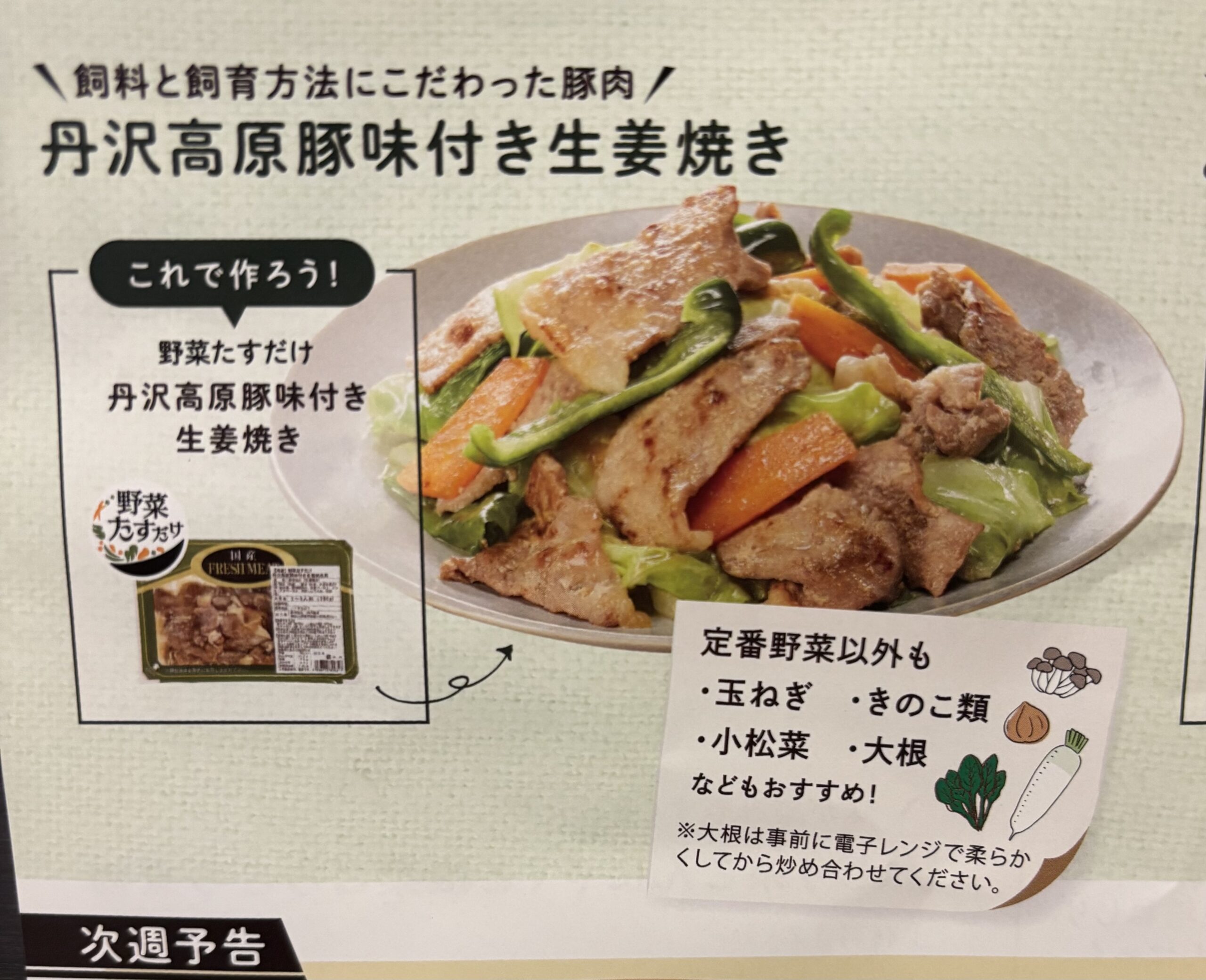 らでぃっしゅぼーや　生姜焼き